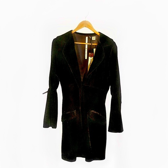 NEW RANCHO ESTANCIA Long Velvet Vintage Fenway Equestrian Riding Style Jacket - Picture 10 of 11